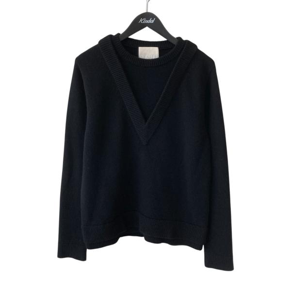 ORIMI 25awニット オリミ ORIMI 25AW DOUBLE V-SWEATER ニット A25502 ブラック サイズ