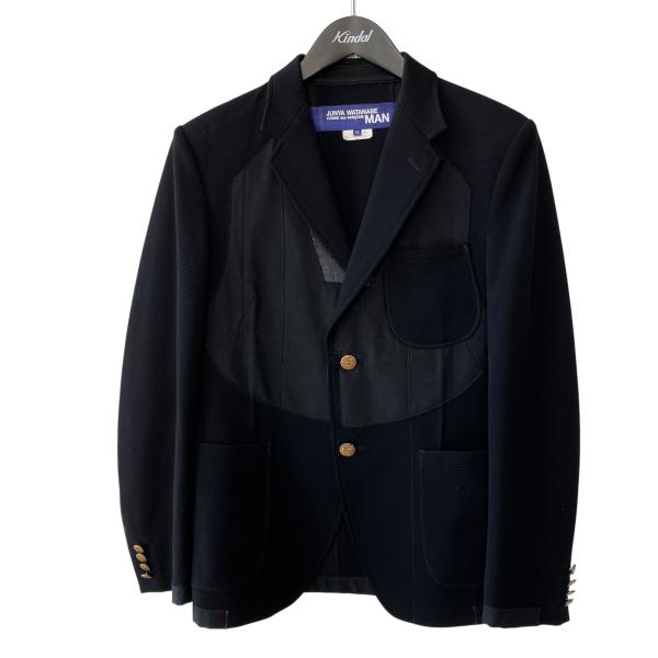 JUNYA WATANABE コムデギャルソン 初期型袖レザー切替ダッフルコート JUNYA WATANABE MAN 【値下げ】JUNYA CdG 切替テーラードジャケット WG