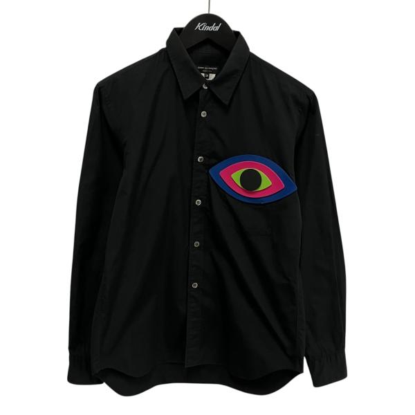 ヒ*ー様 コムデギャルソン オム ドゥ ドレスシャツ ブラック ドッキング L COMME des GARCONS HOMME PLUS コムデギャルソンオムプリュス 長袖