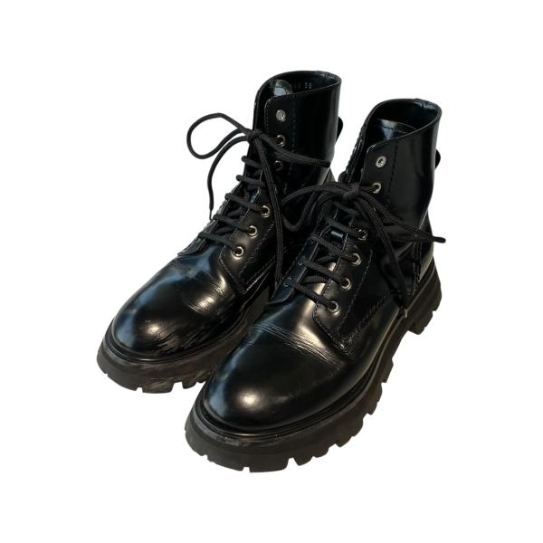 【値下げ】ALEXANDER McQUEEN レースアップブーツ 657569 ブラック サイズ：38 (EC)