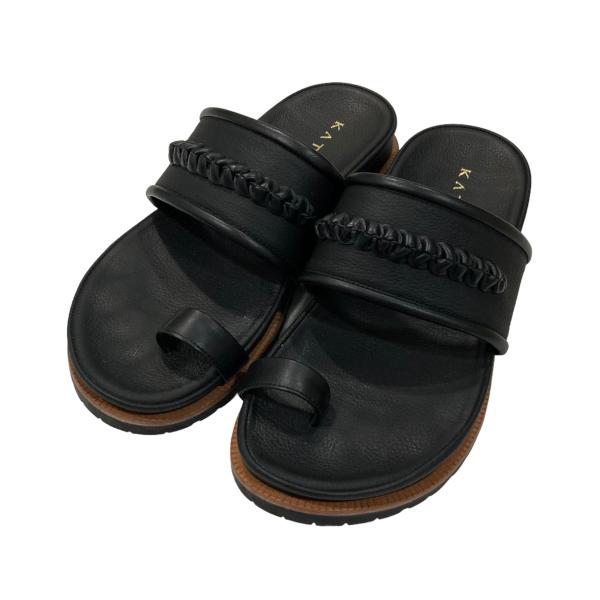 KATIM サンダル 黒 レザー GILLESPIE 24.5 現行品