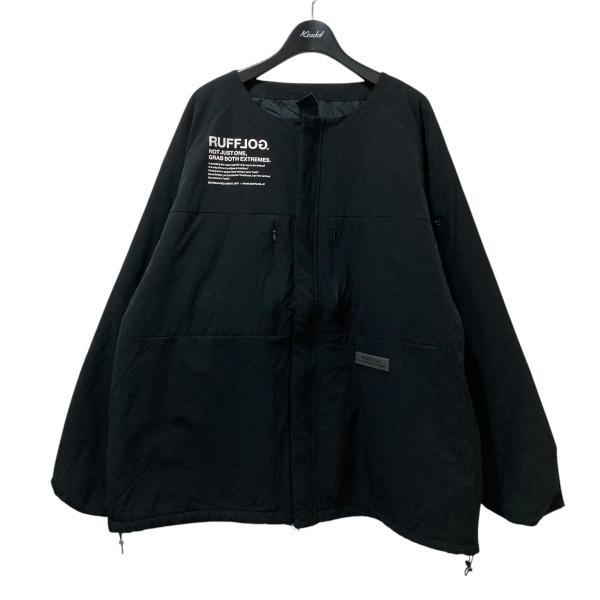 RUFFLOG ラフロッグ　中綿ノーカラージャケット　黒M RUFFLOG ラフロッグ中綿ノーカラージャケット黒M