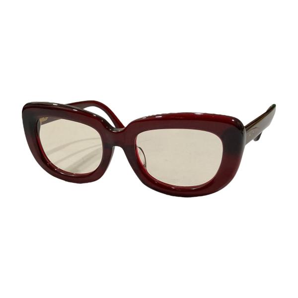 金子眼鏡(カネコメガネ) サングラス - ダークグレー×ボルドー 別注  