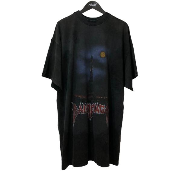 BALENCIAGA バレンシアガ PARIS MOONUSED加工オーバーサイズT