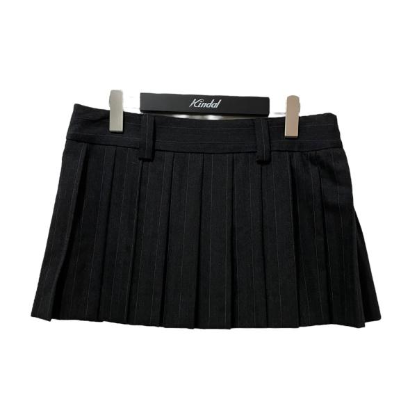 miu miu（ミュウミュウ） 【値下げ】MIU MIU Pleated pinstripe skirt