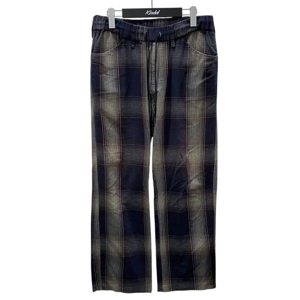 アンセルム　チェックスラックス アンセルム ANCELLM チェック柄イージーパンツ FLANNEL CHECK EASY