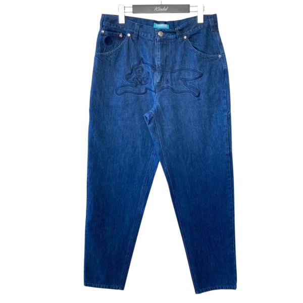 (最終値下げ)icecream blue デニム XL ICECREAM（アイスクリーム） Ice Cream 25AW APPLIQUE LOGO BUGGY