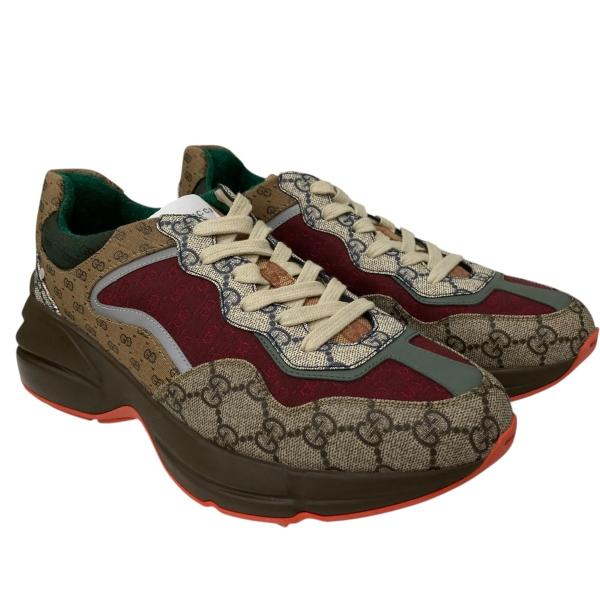 GUCCI（グッチ） スニーカー 620185 ベージュ×レッド サイズ：41