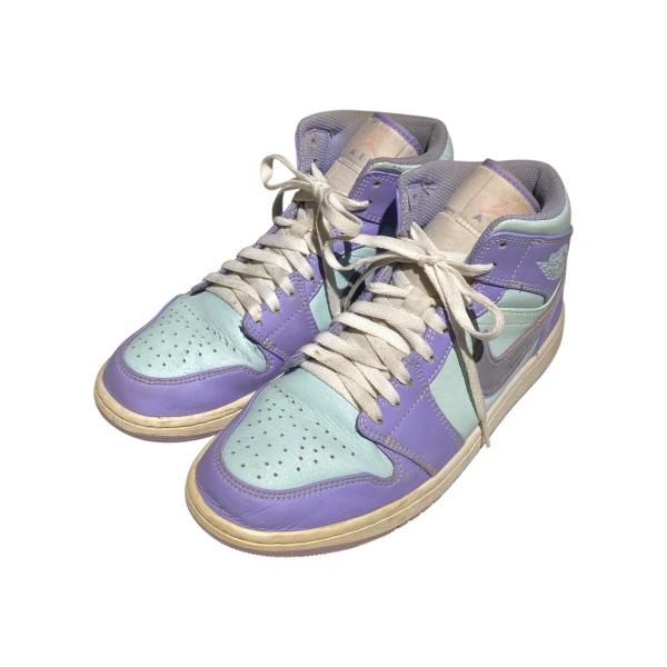 ナイキ NIKE Air Jordan 1 Mid Purple Aqua ハイカットスニーカー 554724-500 バイオレット サイズ：27
