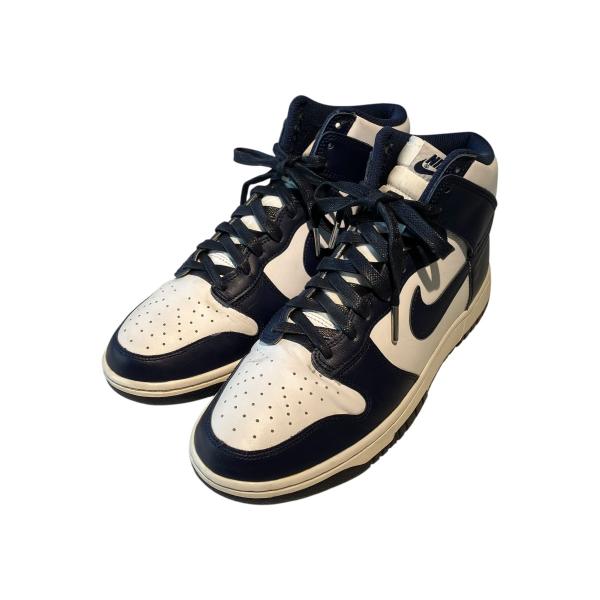 ナイキ NIKE Dunk High Championship Navy ハイカットスニーカー DD1399-104 ネイビー×ホワイト サイズ：27