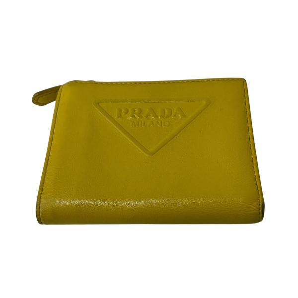 PRADA 二つ折り財布 イエロー PRADA（プラダ） PRADA 2つ折り財布 イエロー : カインドオルYahoo!店