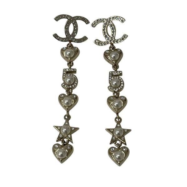 CHANEL（シャネル） パール ハート スター ピアス ゴールド