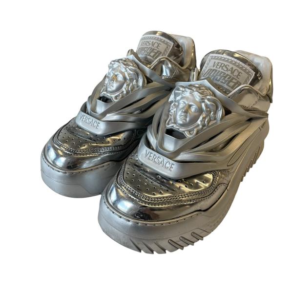 ヴェルサーチ VERSACE ODISSEA ローカットスニーカー シルバー サイズ：37