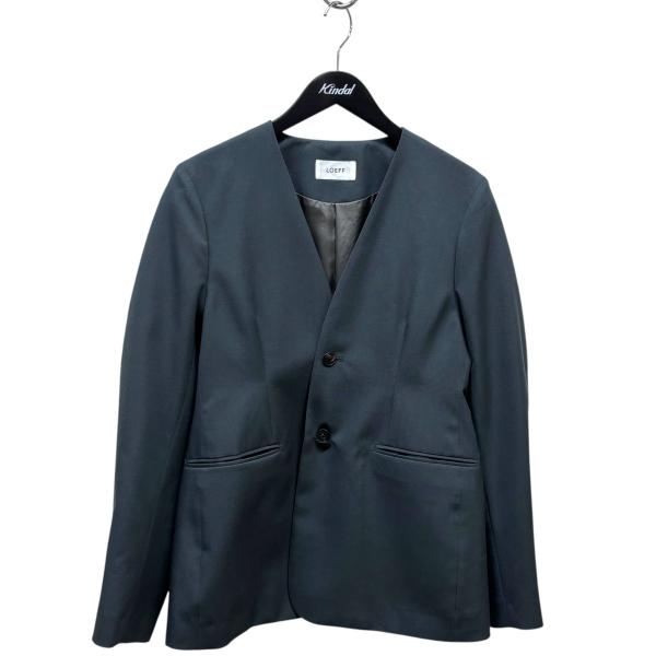 LOEFF（ロエフ） ウール ギャバ カーブ ノーカラージャケット 8822-209