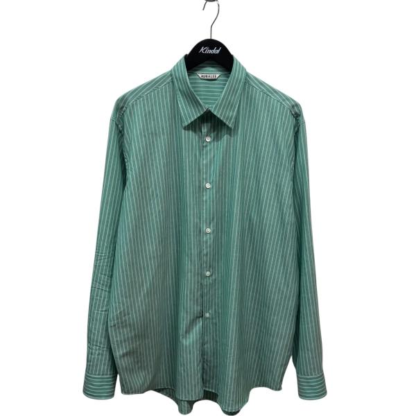 AURALEE オーラリー 長袖シャツ A25SS01WW グリーン サイズ：5