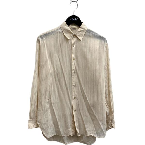 AURALEE ベージュ 長袖シャツ サイズ4 AURALEE ベージュ 長袖シャツ サイズ4 AURALEE ベージュ スタンド
