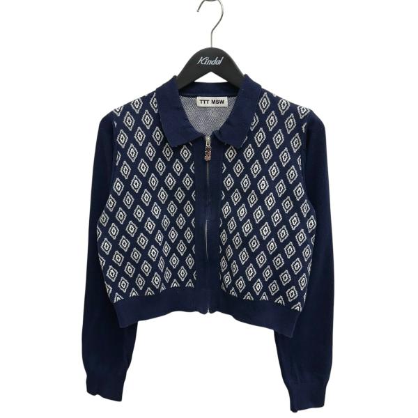 ティーモダンストリートウエア TTT MSW Diamond Knit Polo ジップ