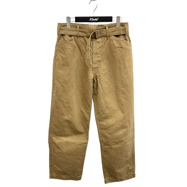 COMOLI（コモリ） コットンリネンベルテッドパンツ L03-03007 ベージュ