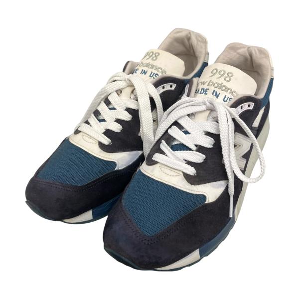 【値下げ】NEW BALANCE×J．CREW スニーカー M998JC6 ネイビー×ホワイト サイズ：27.5cm (梅田クロス茶屋町店)