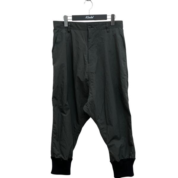 【値下げ】GROUND Y 25SS RECYCLED NY TASSAR RIBBED HEM SAROUEL PANTS ナイロンパンツ GP-P