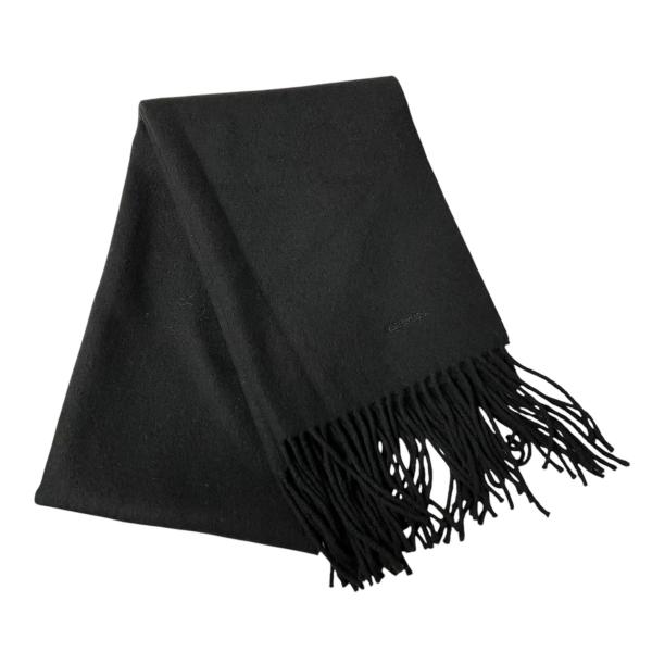 【お値下げ可】HERMES エルメス　カシミヤマフラー HERMES（エルメス） 【値下げ】HERMES カシミヤマフラー ブラック