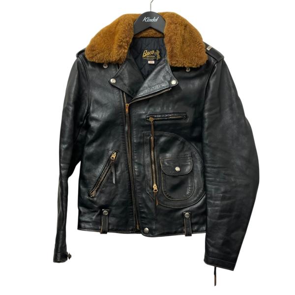 リアルマッコイズ THE REAL McCOY'S レザージャケット ブラック サイズ