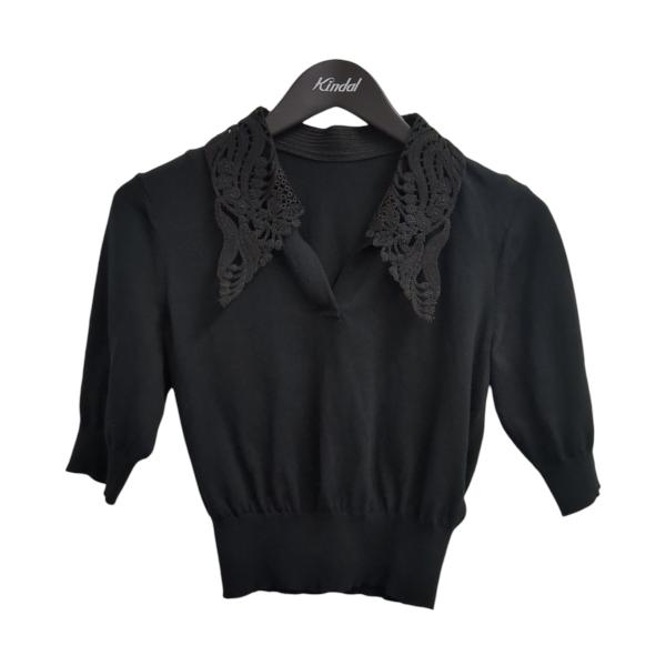 マメクロゴウチ mame kurogouchi 25AW Embroidery Collar Knitted Top