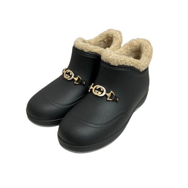 GUCCI（グッチ） レインブーツ ブラック サイズ：6 : カインドオル