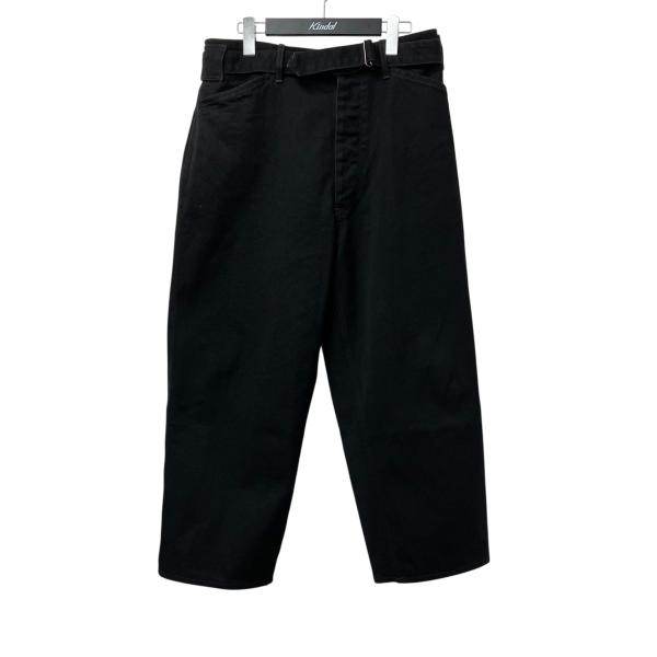 COMOLI（コモリ） COMOLI 26SS ブラックデニムベルテッドパンツ デニム