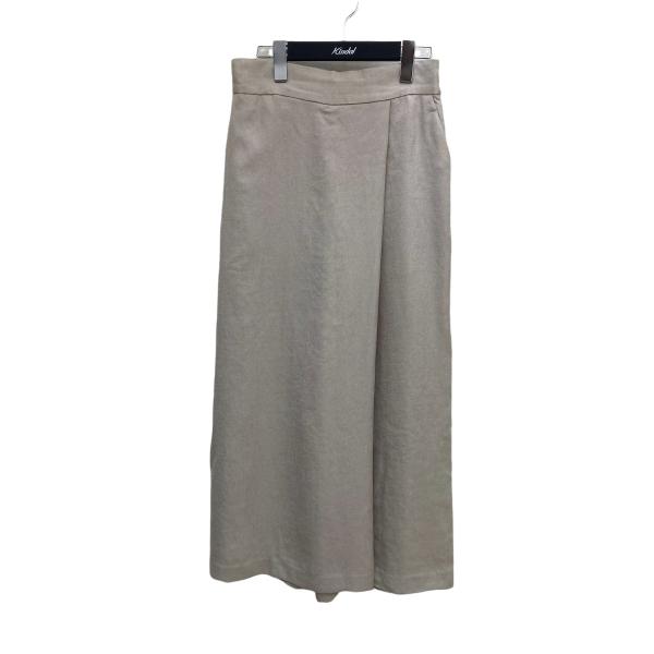 【新品タグ付】Liesse巻き風ワイドパンツ　ベージュ　サイズ3 ガウチョパンツ 新品タグ付】Liesse巻き風ワイドパンツ ベージュ サイズ3