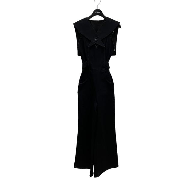 パメオポーズ　セーラーカラー　オールインワン　ノースリーブ　ブラック パメオポーズセーラーカラーオールインワンノースリーブブラック