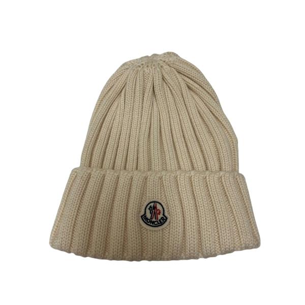 モンクレール　ニット帽  ホワイト新品未使用品 MONCLER - 【WHITE】モンクレール ニットキャップ の通販 by