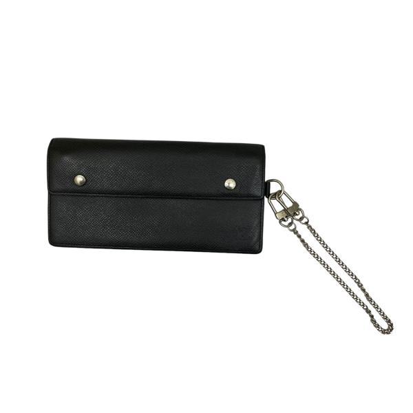 ルイヴィトン 長財布 ポルトフォイユ アコルディオン タイガ チェーン付き 黒 LOUIS VUITTON（ルイ・ヴィトン） ポルトフォイユ アコルディオン