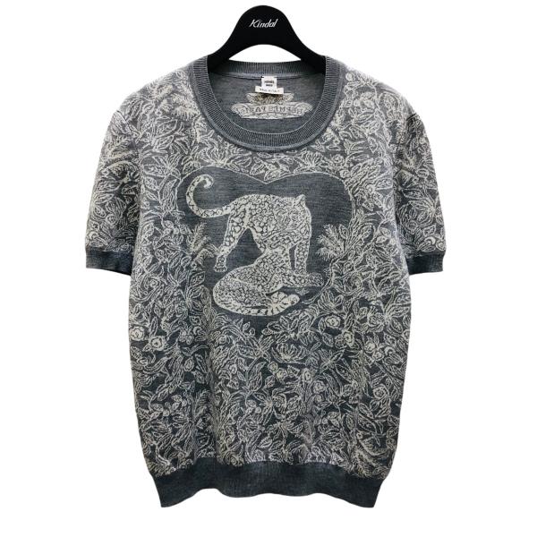 美品】HERMES 半袖ニット 宮廷の馬具 バンダナ柄 張り替えれ サイズ38 