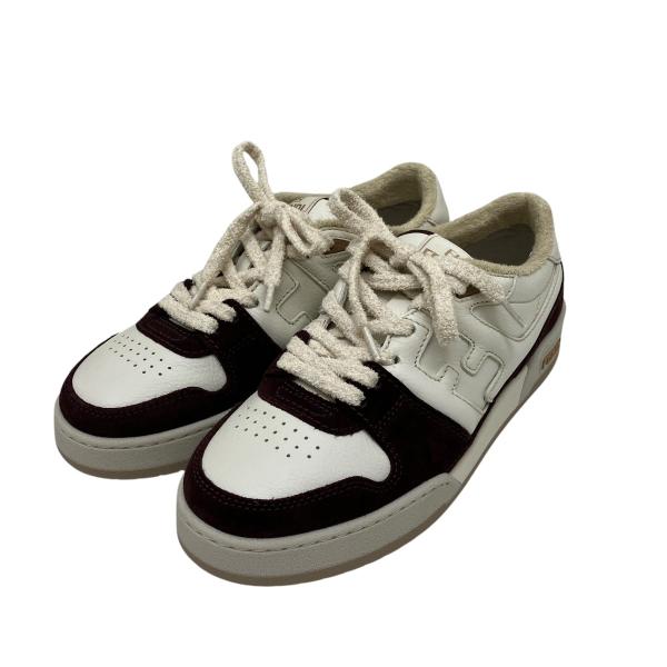 FENDI フェンディ スニーカー エンジ×ベージュ サイズ：6