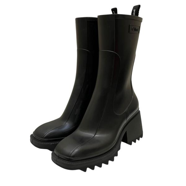Chloe（クロエ） レインブーツ ブラック サイズ：38 : カインドオル