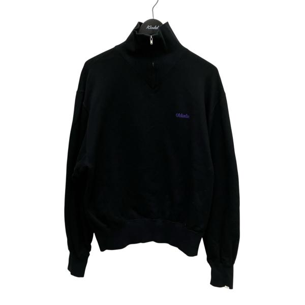 Oblada オブラダ ハーフジップ スウェット 値下げ】Oblada ハーフジップスウェット F2399CU02 ブラック サイズ