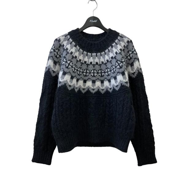 BATONER（バトナー） アルパカ混クルーネックニット BN-24FL-054