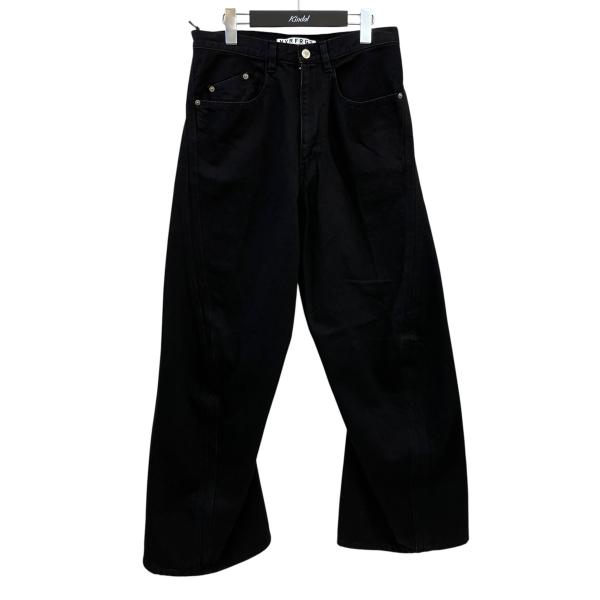 パンツ NVRFRGT 3D Twisted Wide Pants 値下げ】NVRFRGT 3D TWISTED WIDE LEG JEANS ワイドデニムパンツ