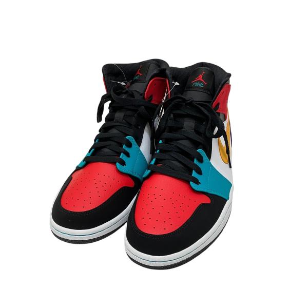 ナイキ NIKE JORDAN1MID ハイカットスニーカー 554724-125 レッド×グリーン サイズ：30cm