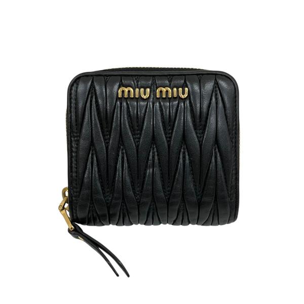 c*☆様 miu miu マテラッセ 二つ折り財布 miu miu（ミュウミュウ） マテラッセ 2つ折り財布 ブラック