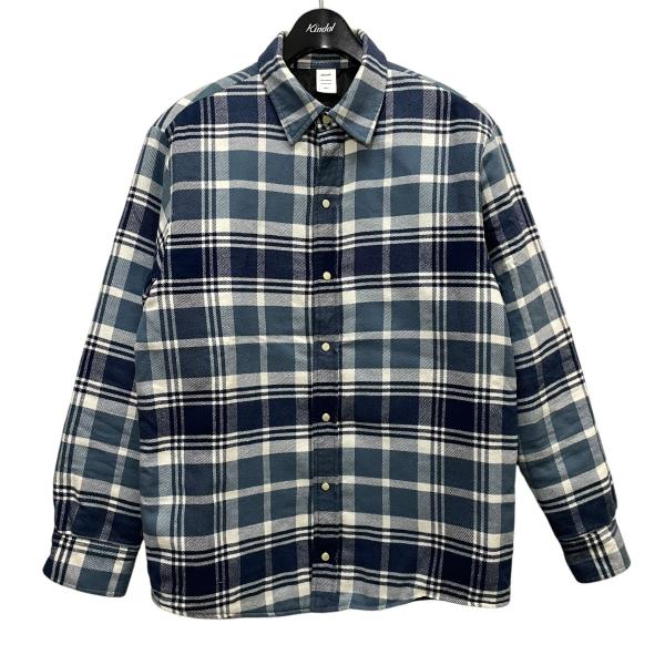 ジョウンド JJJJound THERMAL SHIRT シャツジャケット ブルー サイズ