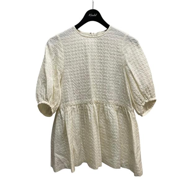⭐︎美品　ユナイテッドアローズ　ジャガード　ペプラムブラウス　36Mサイズ UNITED ARROWS ユナイテッドアローズ ジャガード5SLペプラム