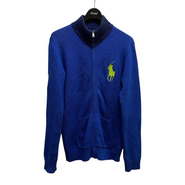 ラルフローレン　毛１００％　ドライバーズニット　ネイビー　美品 ラルフローレン 毛100％ ドライバーズニット ネイビー 美品