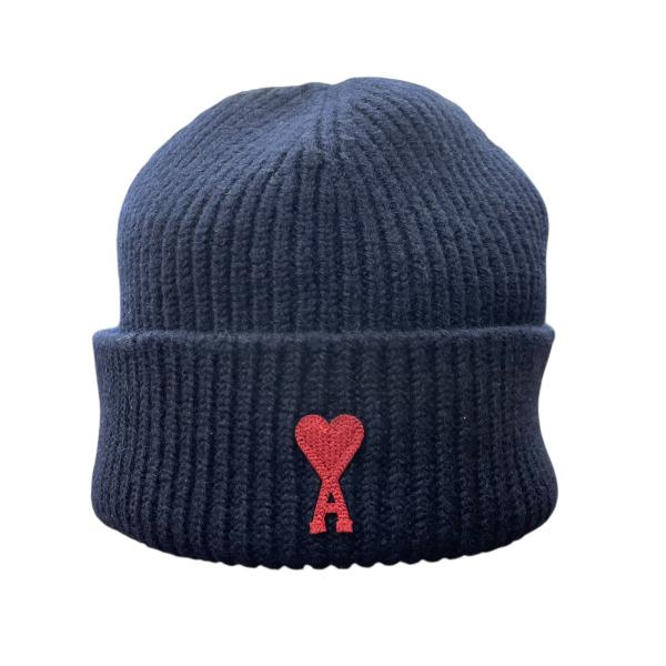 アミパリス ami paris ニット帽 UHA106．018 ネイビー : カインドオル