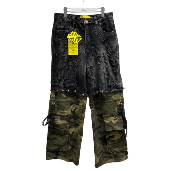 グアピ GUAPI コンバーチブル パンツ デニムパンツ ブラック サイズ