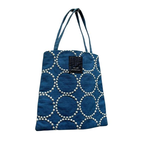 mina perhonen（ミナペルホネン） タンバリン ハンドバッグ ブルー
