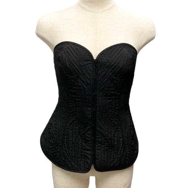 美品マメクロゴウチ Floral Quilted Silk Bustier Mame Kurogouchi