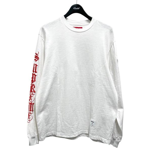 Supreme シュプリーム Old English L S Top 袖刺繍カットソー Supreme シュプリーム Old English L S Top 袖刺繍カットソー
