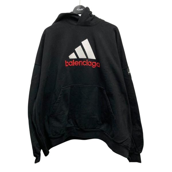 BALENCIAGA ブラック パーカー サイズ4 アディダス BALENCIAGA バレンシアガ×アディダス BALENCIAGA×adidas プル